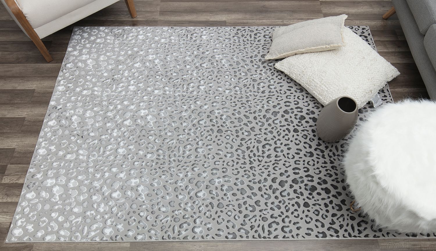 Hazel HZ50B Gray Leopard Rugs America
