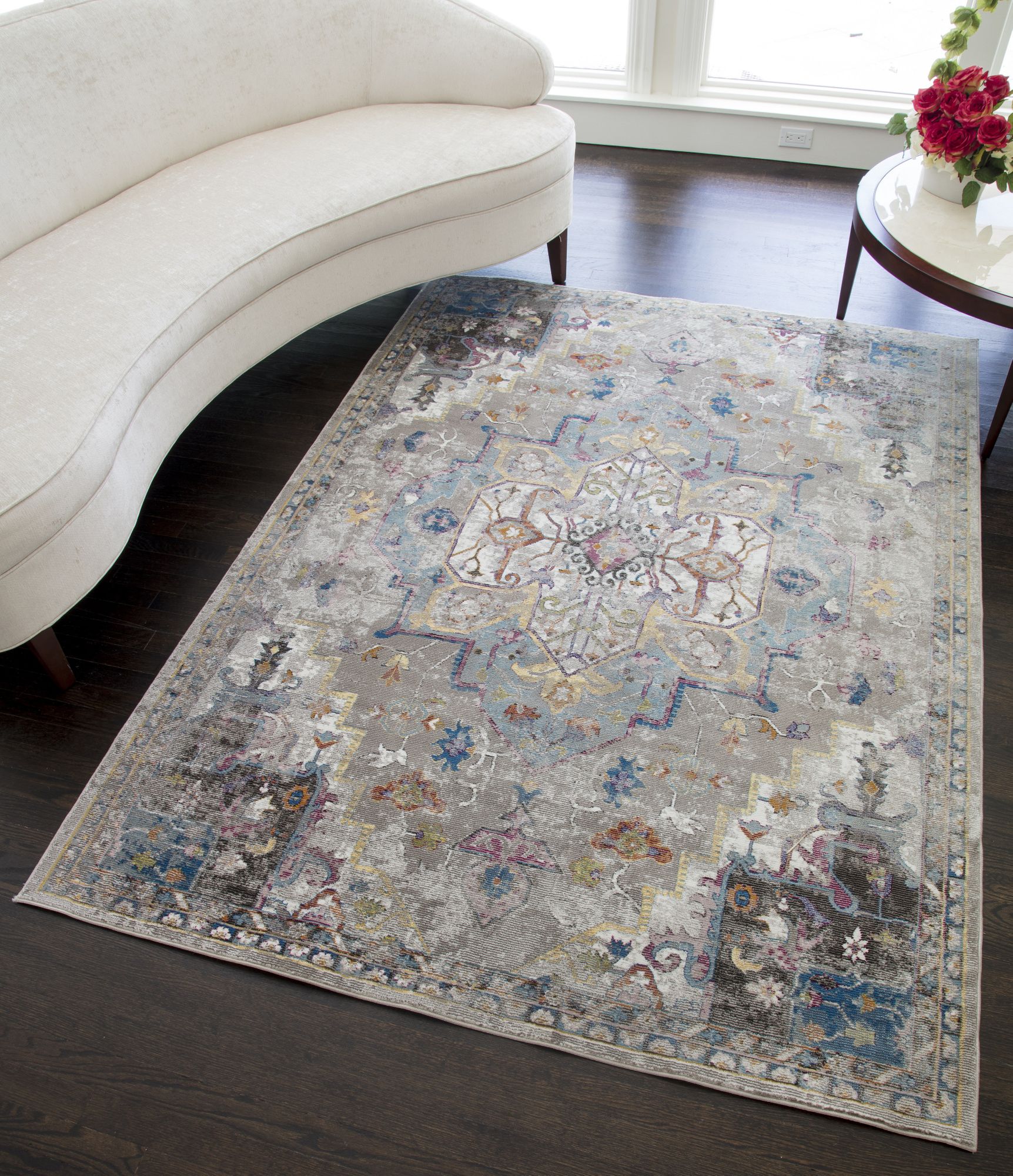 Celine CE40A Distressed Gray - Rugs America